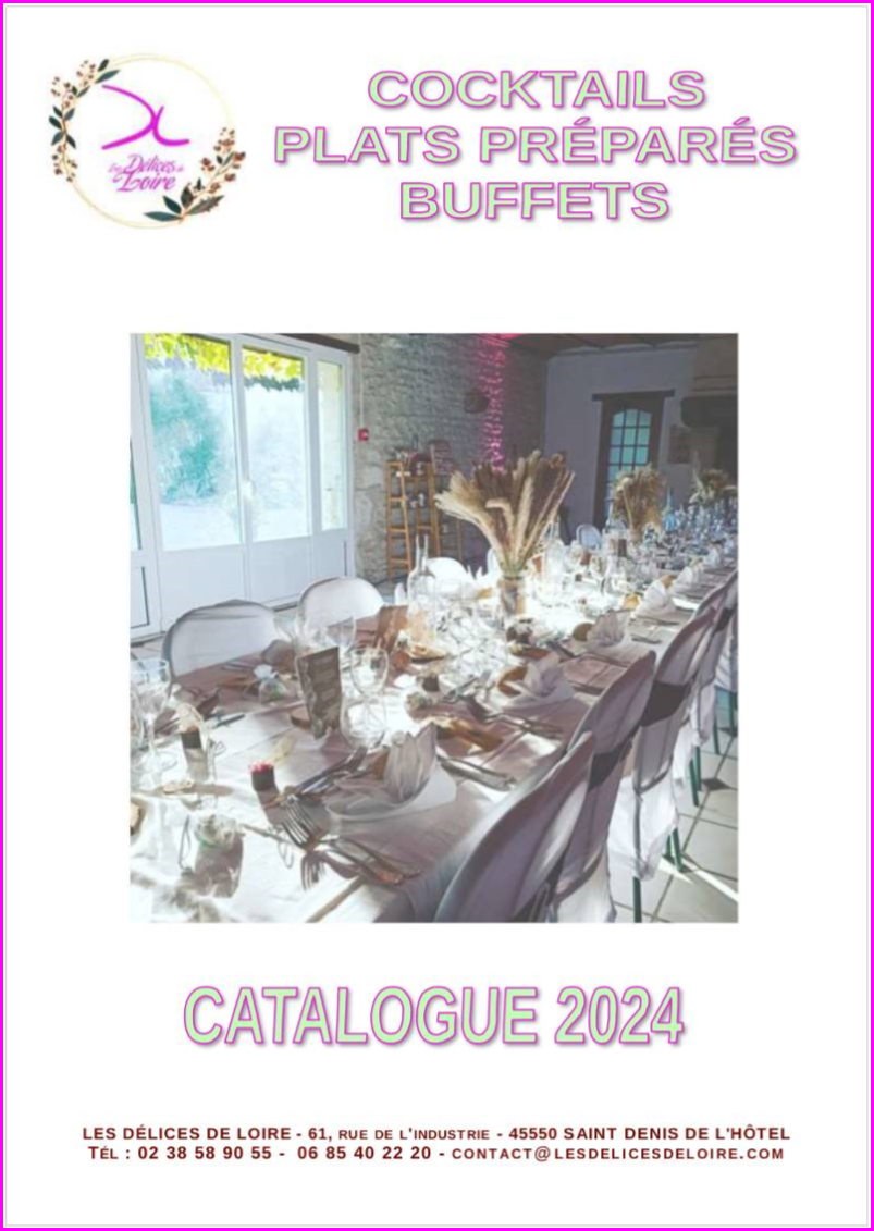 Catalogue Cocktails Buffets Plats Préparés 2024